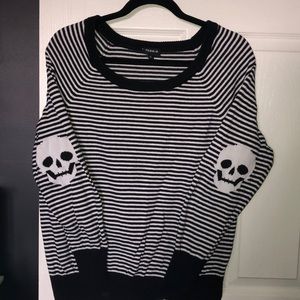 Striped Sweater with Skull Elbows 💀 Torrid Size 0